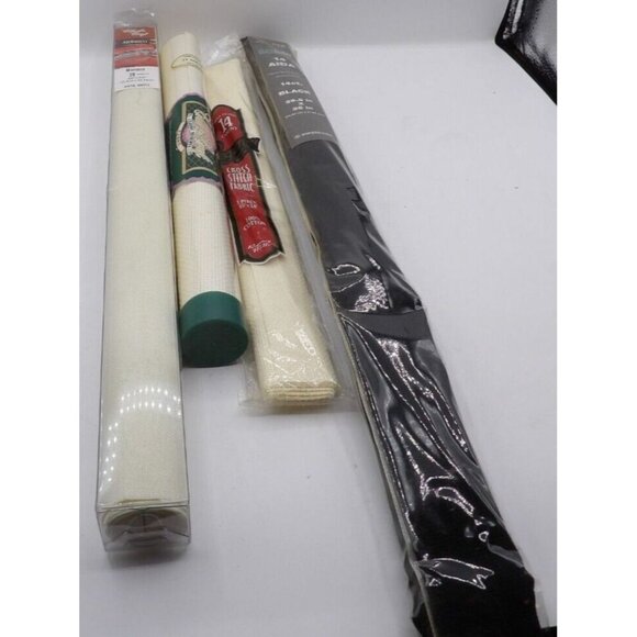 Large Needlework Fabric Pieces-Mixed Set of 4  NOS - Picture 1 of 6